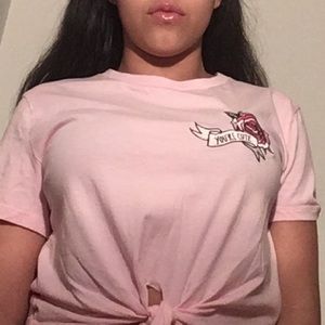 “you’re cute” rose tee